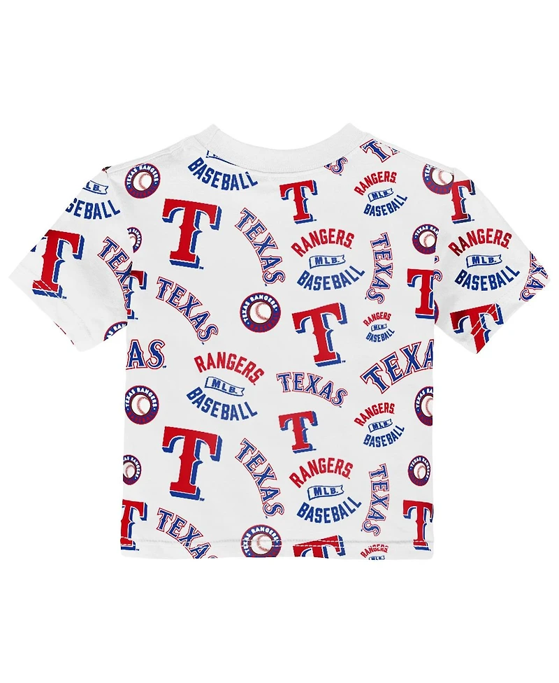 Outerstuff Toddler White Texas Rangers Run Down T-Shirt