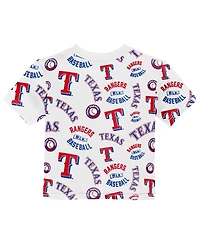 Outerstuff Toddler White Texas Rangers Run Down T-Shirt
