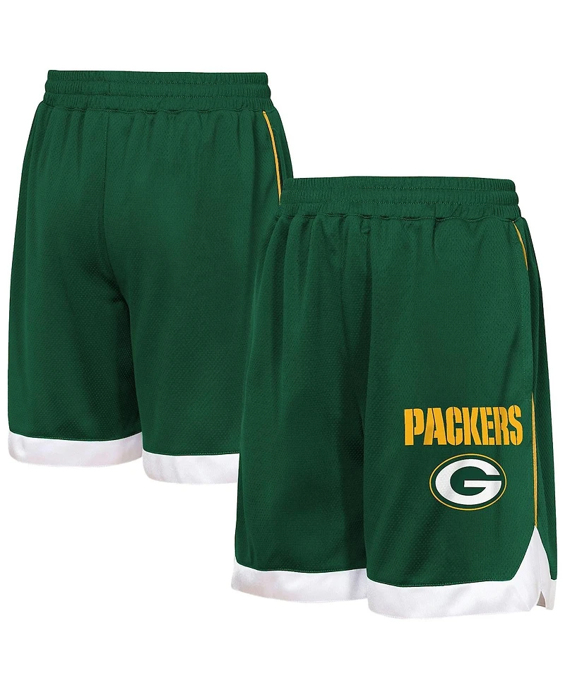 Outerstuff Big Boys and Girls Green Bay Packers All Star Mesh Shorts