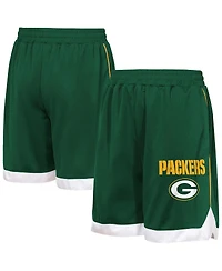 Outerstuff Big Boys and Girls Green Bay Packers All Star Mesh Shorts