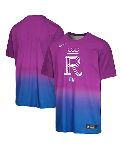 Nike Big Boys and Girls Purple Kansas City Royals 2026 Connect Authentic Collection Velocity Dri-fit T-Shirt