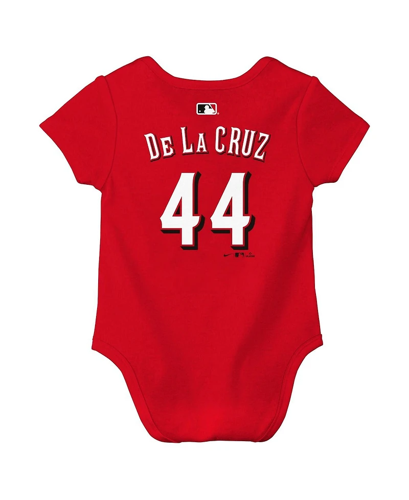 Nike Baby Boys and Girls Elly De La Cruz Red Cincinnati Reds Name & Number Bodysuit
