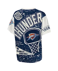 Outerstuff Big Boys and Girls Cream Oklahoma City Thunder Top Player All-Over-Print T-Shirt