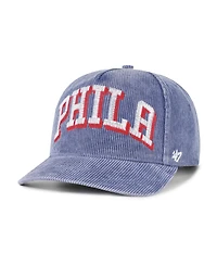 '47 Brand Men's Blue Philadelphia 76ers Reclaim Snow Wash Corduroy Adjustable Hitch Hat