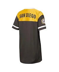 Outerstuff Big Girls Brown San Diego Padres League Cheer V-Neck T-Shirt Dress