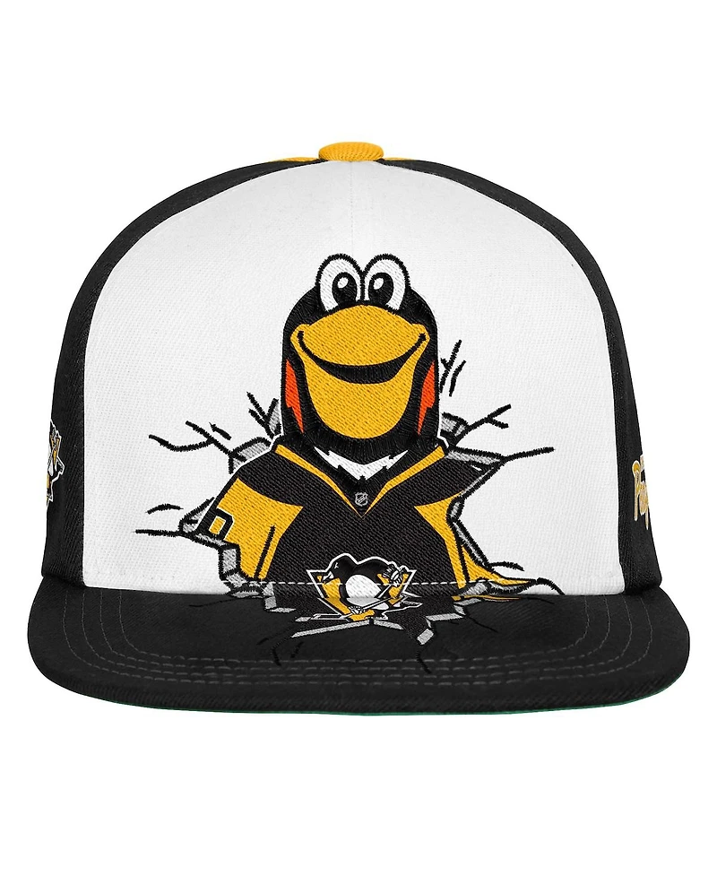 Mitchell & Ness Big Boys and Girls Black Pittsburgh Penguins Mascot Snapback Hat