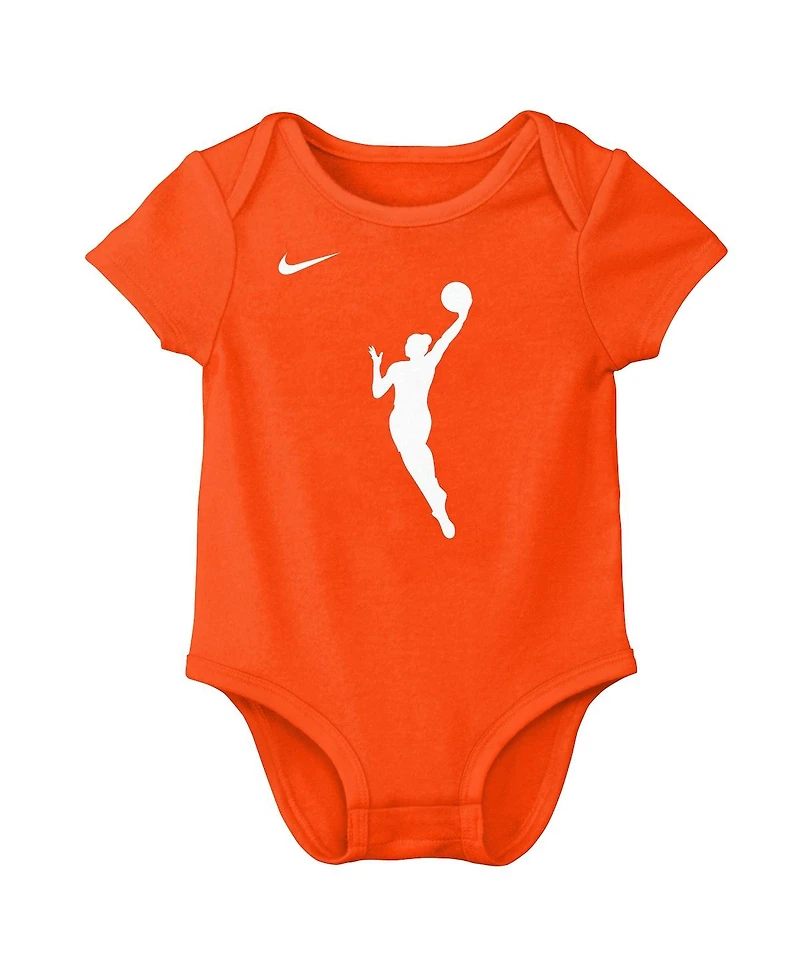 Nike Big Boys and Girls Orange Wnba Essential Logo Bodysuit