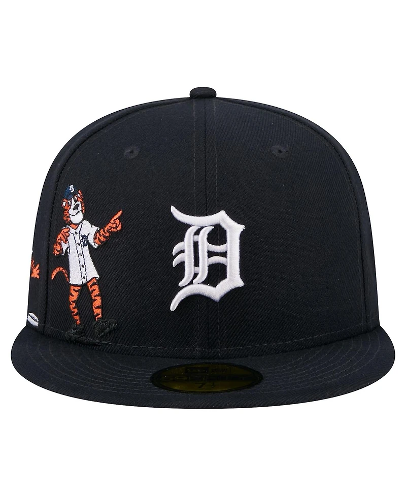 New Era Men's Navy Detroit Tigers Run Mascot 59FIFTY Fitted Hat