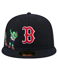 New Era Men's Navy Boston Red Sox Run Mascot 59FIFTY Fitted Hat