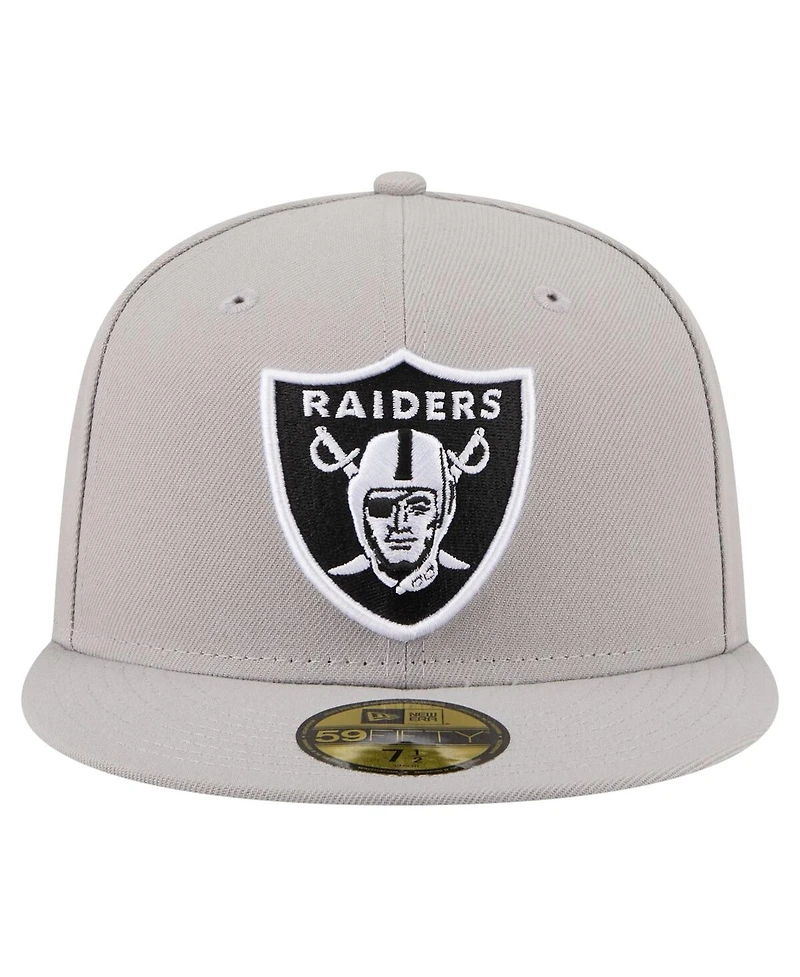New Era Men's Gray Las Vegas Raiders 59FIFTY Fitted Hat