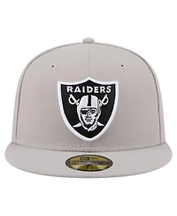 New Era Men's Gray Las Vegas Raiders 59FIFTY Fitted Hat