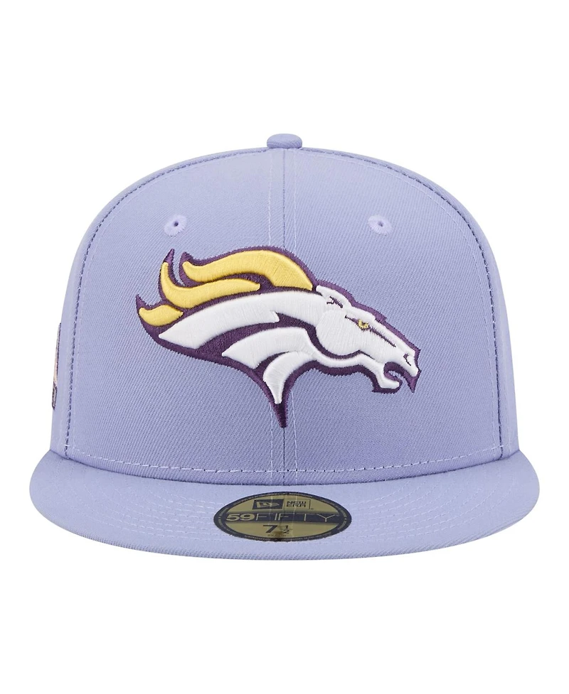New Era Men's Light Purple Denver Broncos Lavender Bloom 59FIFTY Fitted Hat