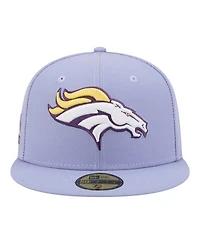 New Era Men's Light Purple Denver Broncos Lavender Bloom 59FIFTY Fitted Hat