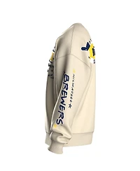 Fanatics Women's Beige Milwaukee Brewers Graffiti Fleece Sweatshirt