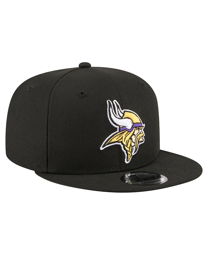 New Era Men's Black Minnesota Vikings 9FIFTY Snapback Hat
