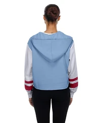 New Era Women's Light Blue Philadelphia Phillies Boxy Lace-Up Hoodie
