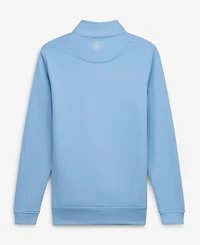 Peter Millar Big Boys and Girls Blue Cadillac Championship Perth Sugar Stripe Performance Quarter-Zip Pullover Sweatshirt