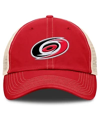 Fanatics Men's Red/Natural Carolina Hurricanes Rival Trucker Adjustable Hat