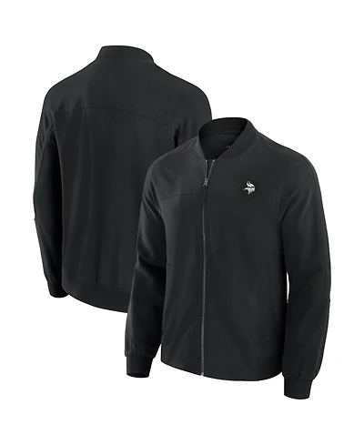 J. Palmer Men's Black Minnesota Vikings Lightweight Cover-4 Tri-Blend Full-Zip Jacket