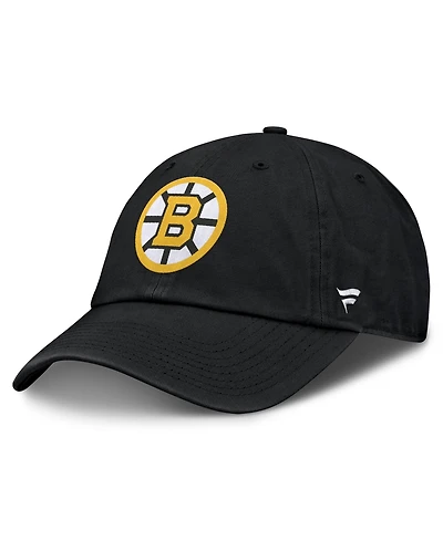 Fanatics Men's Black Boston Bruins Primary Logo Adjustable Hat