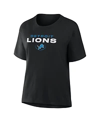 Fanatics Women's Black Detroit Lions Fade Legacy T-Shirt