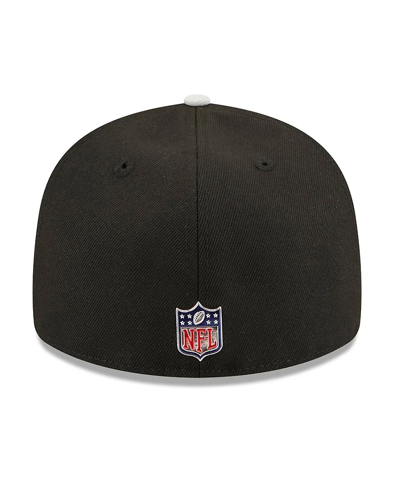 New Era Men's Black/Silver Las Vegas Raiders 2026 Nfl Draft Pre-Curved 59FIFTY Fitted Hat