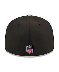 New Era Men's Black/Silver Las Vegas Raiders 2026 Nfl Draft Pre-Curved 59FIFTY Fitted Hat