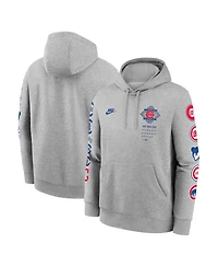 Nike Men's Heather Gray Chicago Cubs 150th Anniversary Club Hoodie