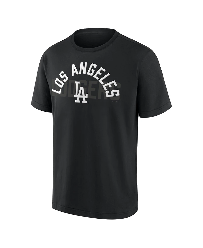 Fanatics Men's Los Angeles Dodgers Black Out Heavyweight T-Shirt