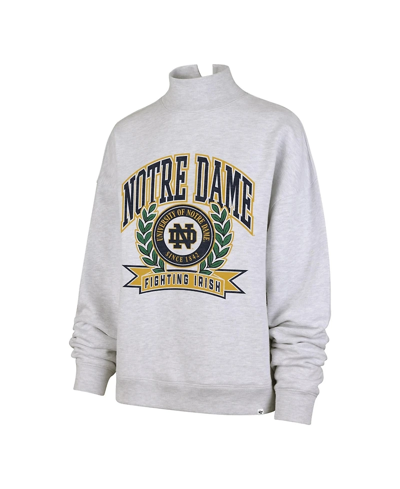 '47 Brand Women's Gray Notre Dame Fighting Irish Laurel Arch Mock Neck Sweatshirt