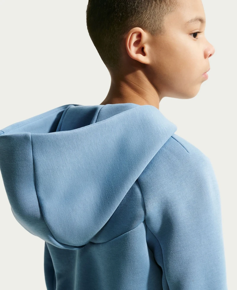 Nike Big Boys and Girls Blue England National Team Tech Fleece Full-Zip Hoodie