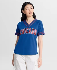 Fanatics Women's Royal Chicago Cubs Diva Race Ahead Raglan V-Neck T-Shirt