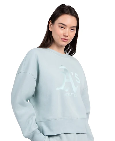 Starter Women's Mint Athletics Pastels Boxy Fleece Sweatshirt