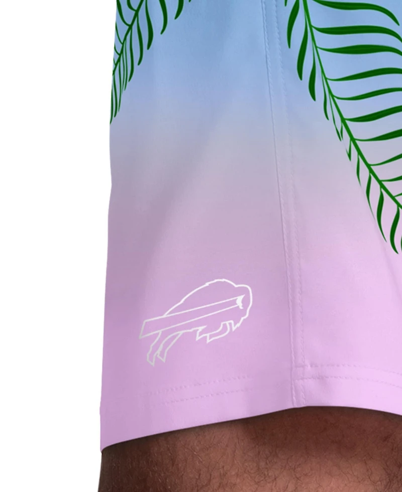 Margaritaville Men's Light Blue Buffalo Bills Sunset On The Beach Swim Shorts