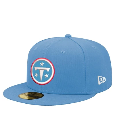 New Era Men's Light Blue Tennessee Titans Primary Logo 59FIFTY Fitted Hat