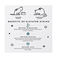 CatGuru Food Table for Cat Bowl, Marshmallow