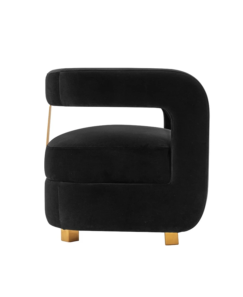 Manhattan Comfort Amirah 2-Piece Velvet Upholstered Lounge Accent Chairs