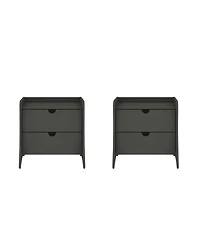 Manhattan Comfort Coney 2-Piece 20" 2-Drawer Nightstands