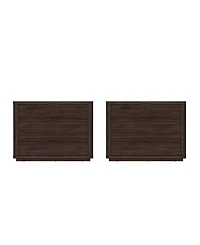 Manhattan Comfort Evelyn 2-Piece 32" 3-Drawer Nightstands