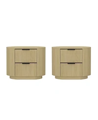 Manhattan Comfort Olivia 2-Piece 27" 2-Drawer Nightstands