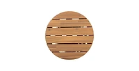 Flynama Outdoor Acacia Wood Conversation Set 2 Club Chairs with Side Table Brown Patina Finish Cream Cushion for Garden Patio Deck