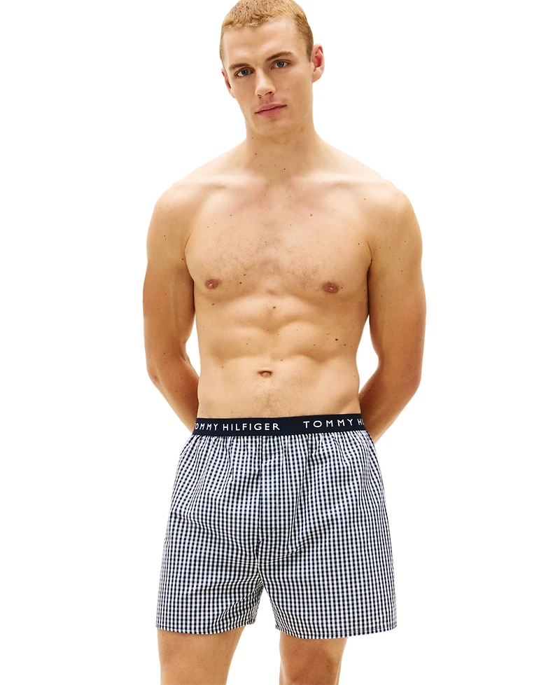 Tommy Hilfiger Men's Cotton Classics Woven Boxer Briefs, 3-Pack Set