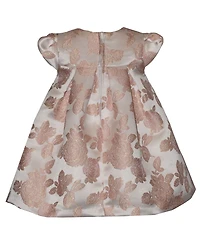 Bonnie Baby Girls' Short-Sleeve Trapeze with Bow Dress