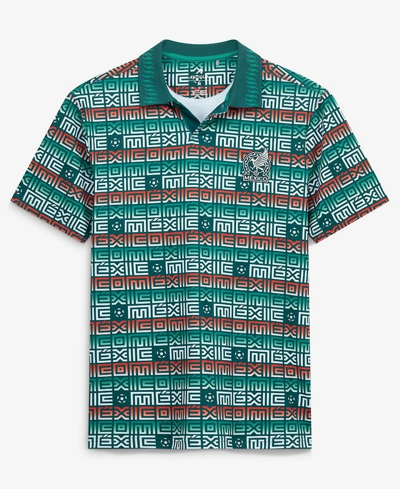 Antigua Men's Green Mexico National Team Golden Polo Shirt