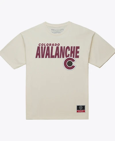Mitchell & Ness Men's Cream Colorado Avalanche Core Plus T-Shirt