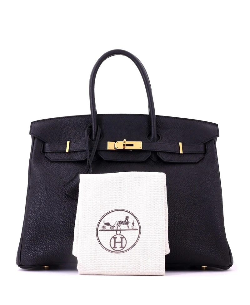 Pre-Owned HERMES Birkin 35 Handbag Togo with Gold Hardware