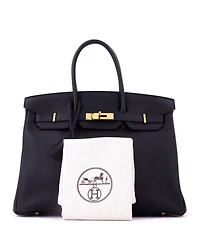 Pre-Owned HERMES Birkin 35 Handbag Togo with Gold Hardware