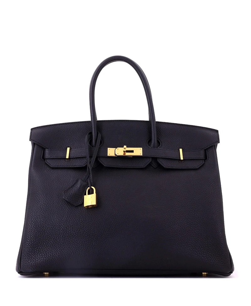 Pre-Owned HERMES Birkin 35 Handbag Togo with Gold Hardware