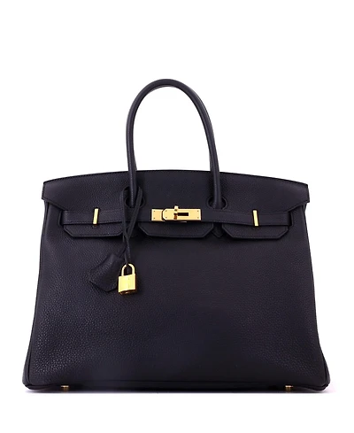 Pre-Owned HERMES Birkin 35 Handbag Togo with Gold Hardware
