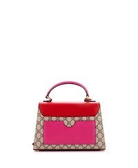 Pre-Owned Gucci Small Padlock Top Handle Bag Gg Coated Canvas and Leather